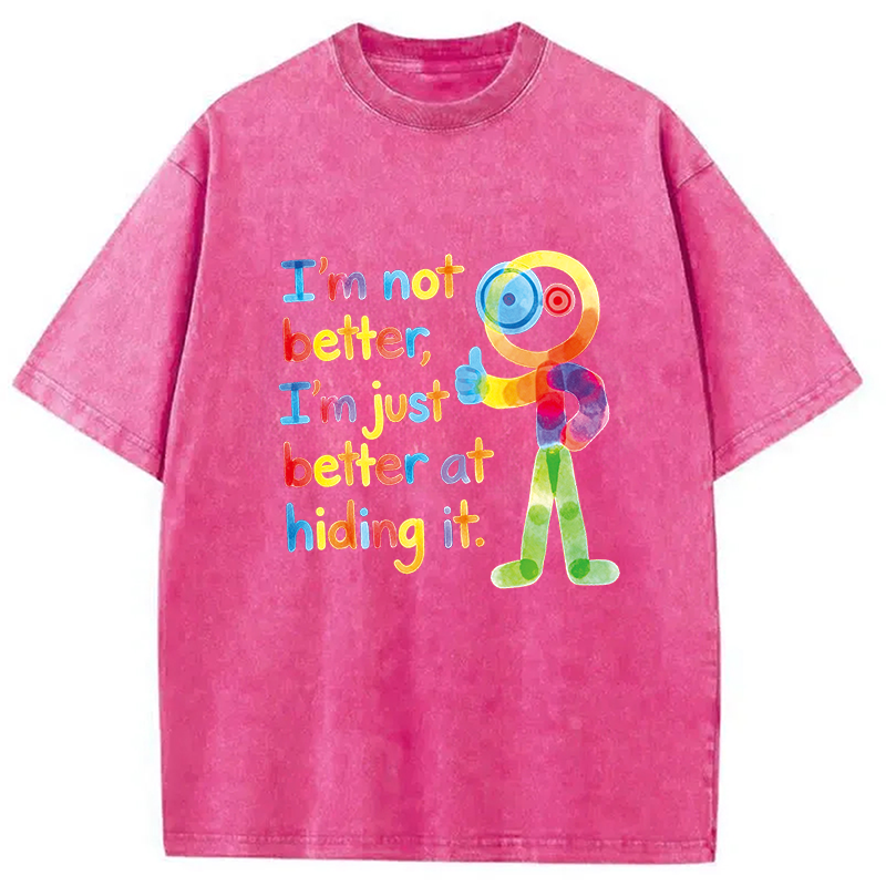 Tokyocanvas I'm Not Better I'm Just Better at Hiding It Washed T-Shirt