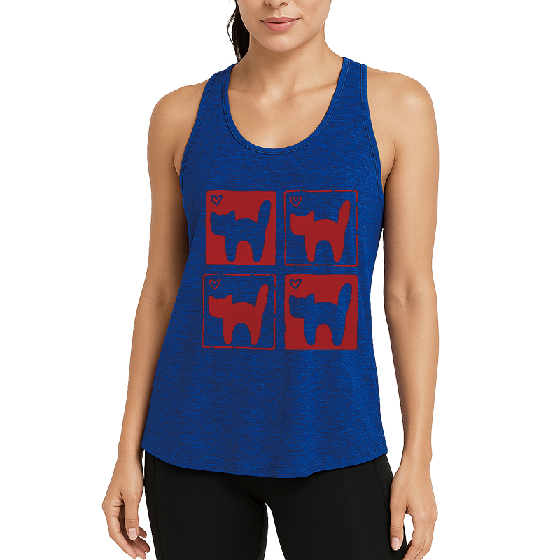 Tokyocanvas Cat Hearts Y2K Fitness Tank