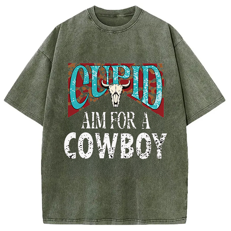 Tokyocanvas Cupid Aim For A Cowboy Washed T-Shirt