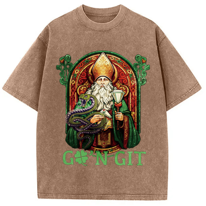 Tokyocanvas Vintage Go'n Git St Patrick Washed T-Shirt
