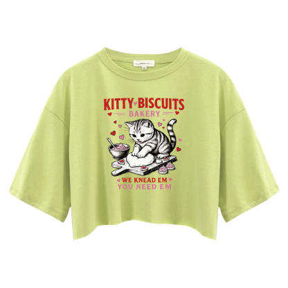 Tokyocanvas Kitty Biscuits Bakery Crop Top