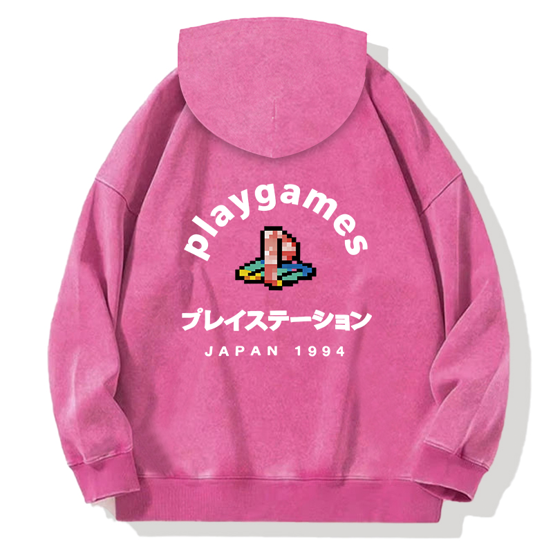Tokyocanvas Play Games Japan Back Washed Hoodie