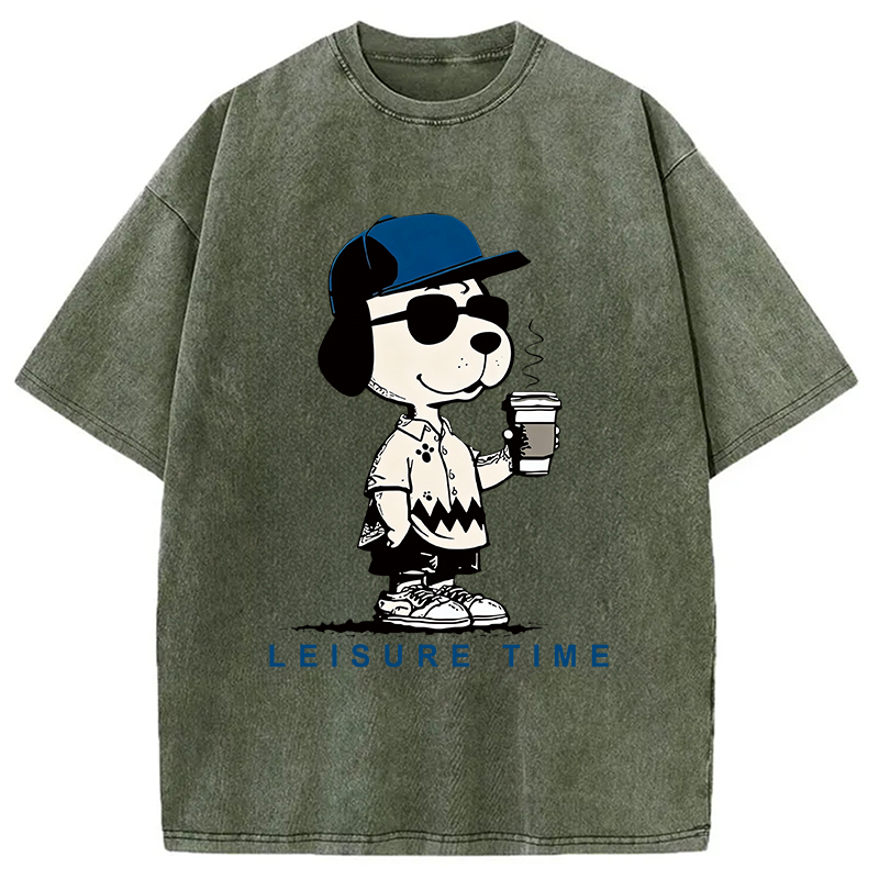 Tokyocanvas Dodger Dog Vintage Japanese Washed T-Shirt