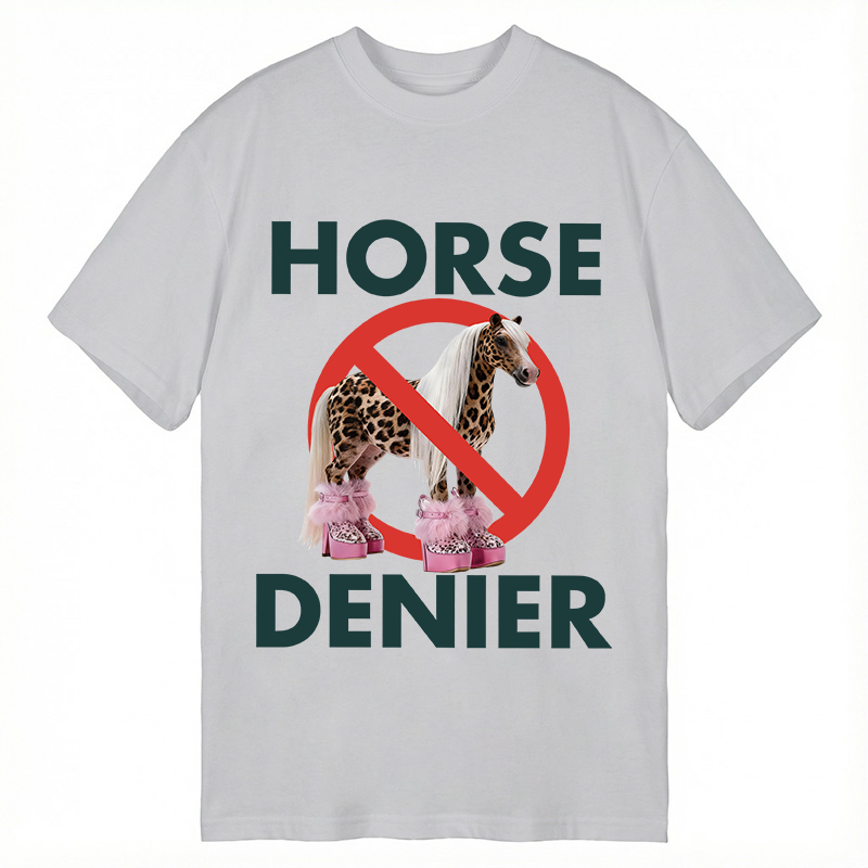 Tokyocanvas Funny Leopard Diva Horse Denier Classic T-Shirt