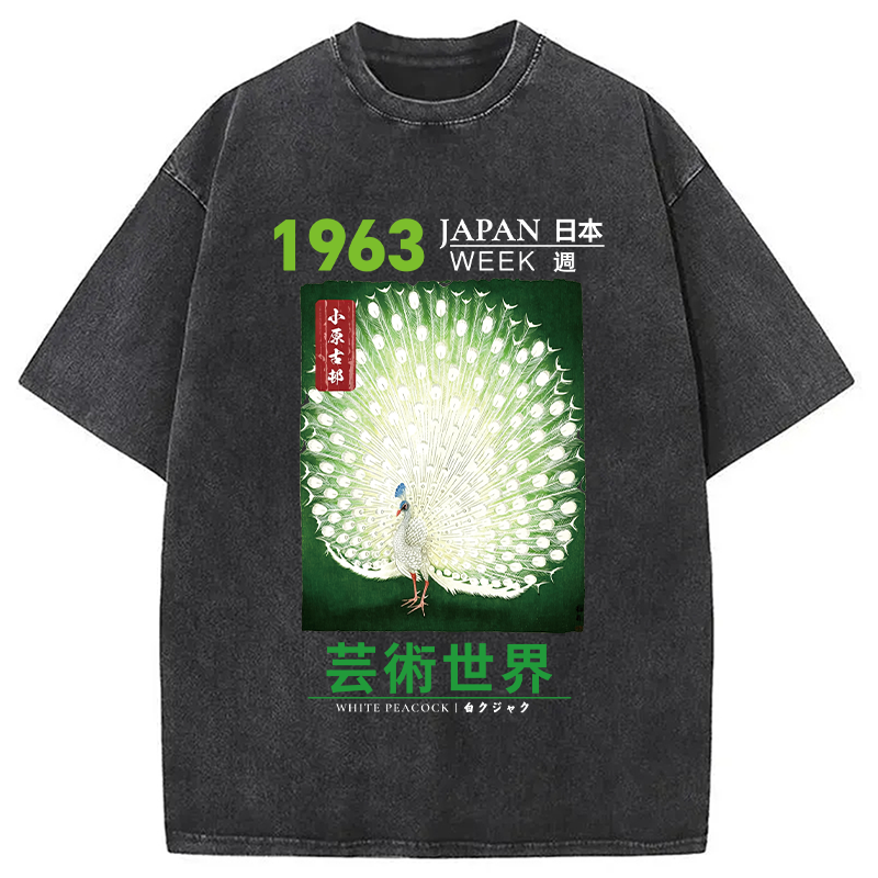 Tokyocanvas White Peacock Washed T-Shirt