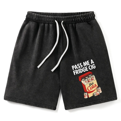 Tokyocanvas Diet Cola Cigarette Pack Washed Short