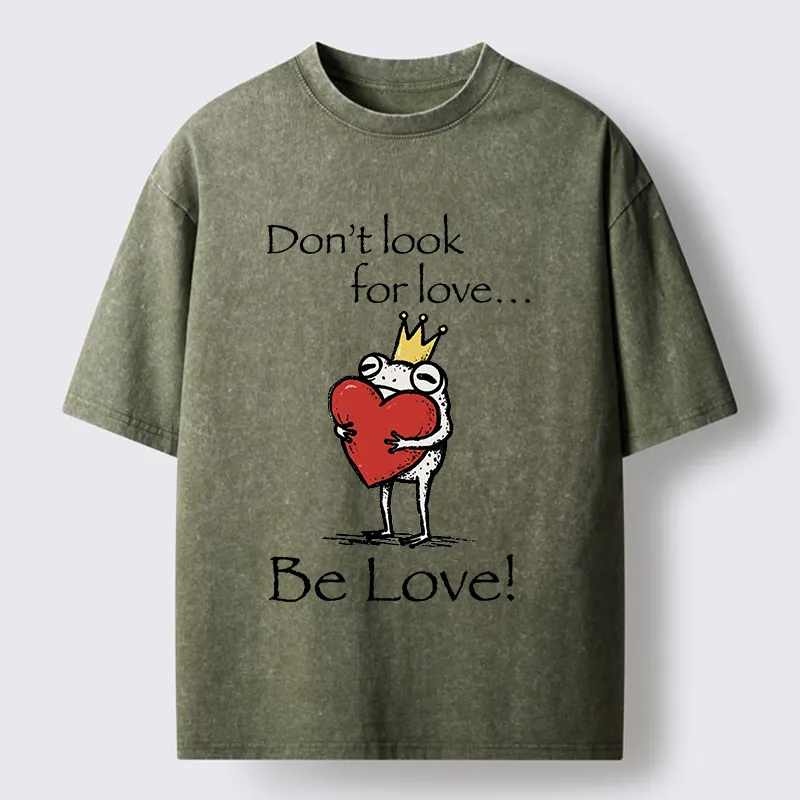 Tokyocanvas Inner Love Frog Art Washed T-Shirt