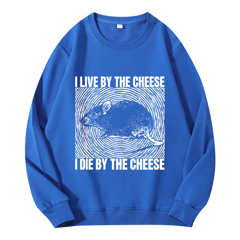 Tokyocanvas I Live By The Cheese Rat Classic Sweatshirt