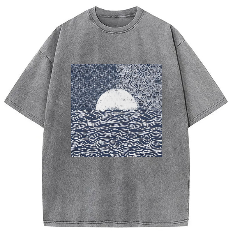 Tokyocanvas Japanese-inspired Minimalist Design Washed T-Shirt