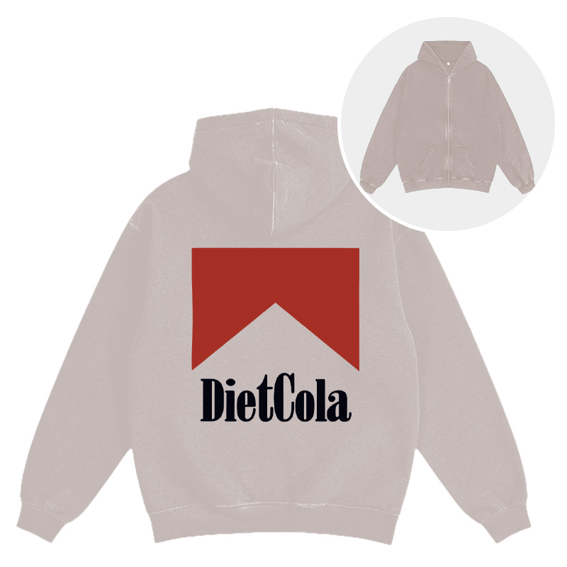 Tokyocanvas Diet Cola Marlboro Washed Zip Hoodie
