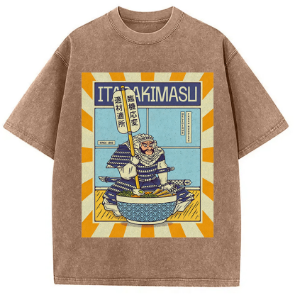 Tokyocanvas Ramen Temple Washed T-Shirt