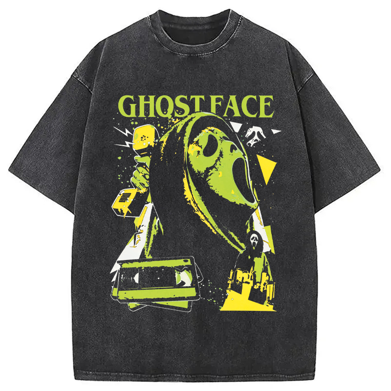Tokyocanvas	 Ghost Face Washed T-Shirt
