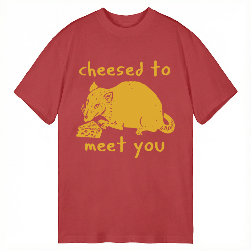 Tokyocanvas Cheesed To Meet You Funny Rat Meme Classic T-Shirt