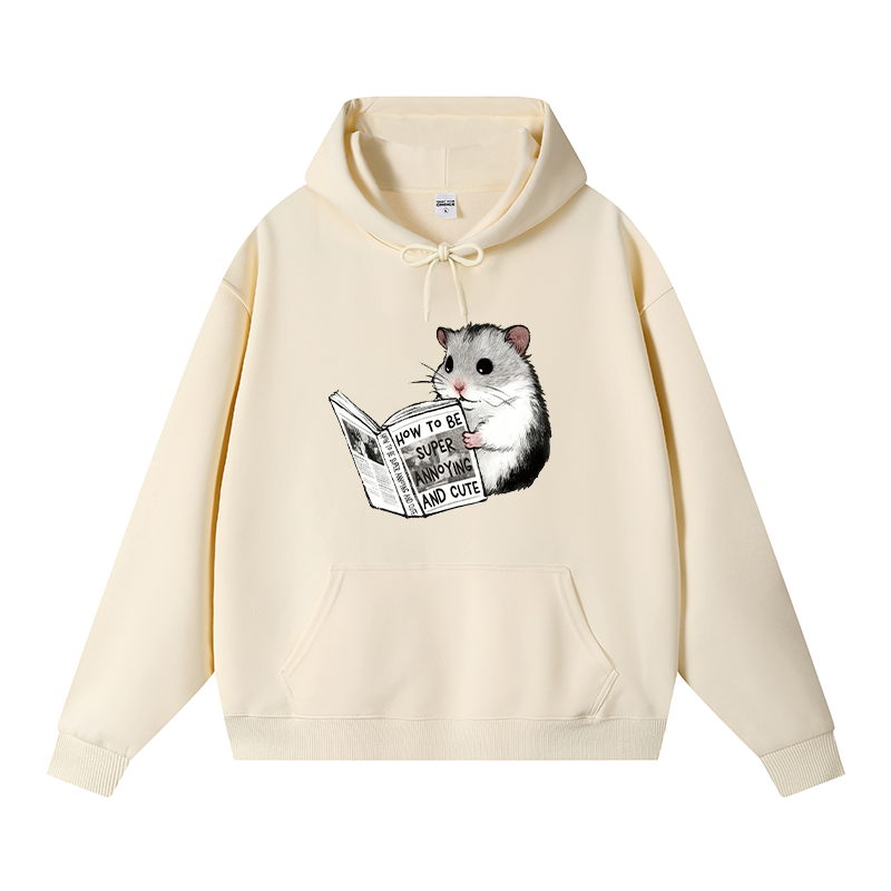 Tokyocanvas Hamster Life Hacks Fleece Lined Hoodie