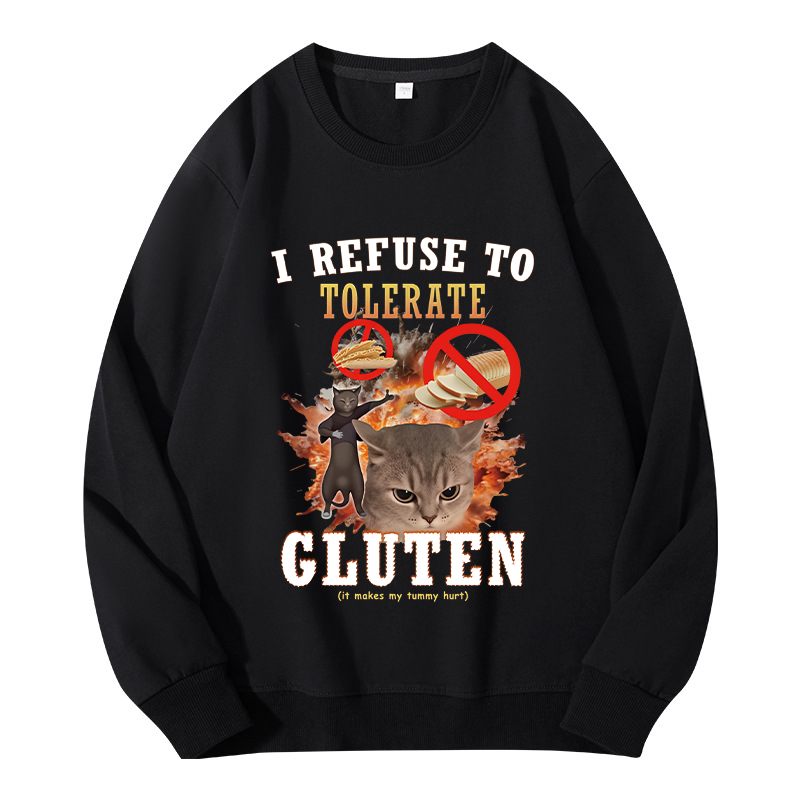 Tokyocanvas I Refuse to Tolerate Gluten Classic Sweatshirt