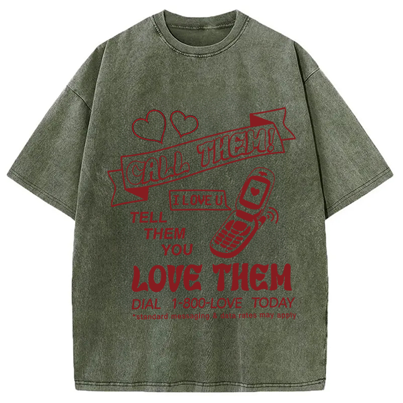 Tokyocanvas 1-800-LOVE Washed T-Shirt