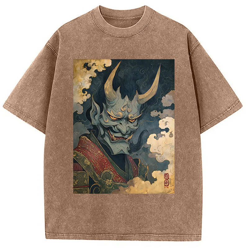 Tokyocanvas The Fearsome Japanese Oni Washed T-Shirt