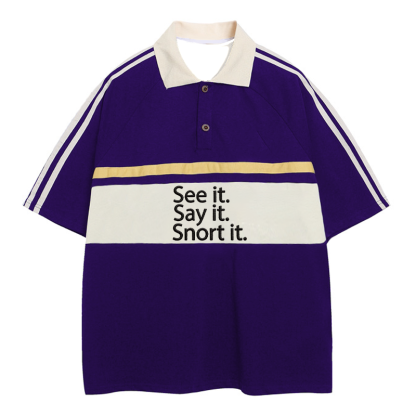 Tokyocanvas See It. Say It. Snort It. Polo Embroidered T-Shirt