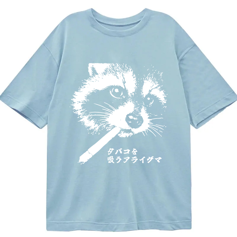 Tokyocanvas Somking Raccoon Classic T-Shirt