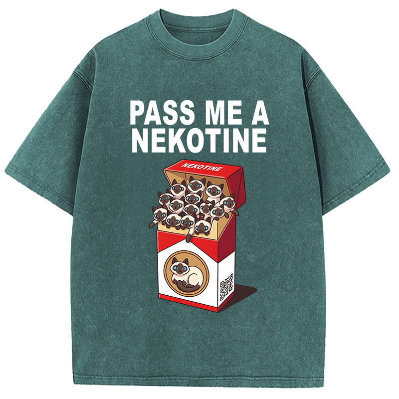 Tokyocanvas Pass Me A Nekotine Washed T-Shirt