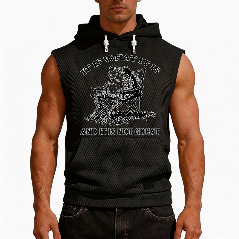 Tokyocanvas Resting Frog Funny Hooded Tank