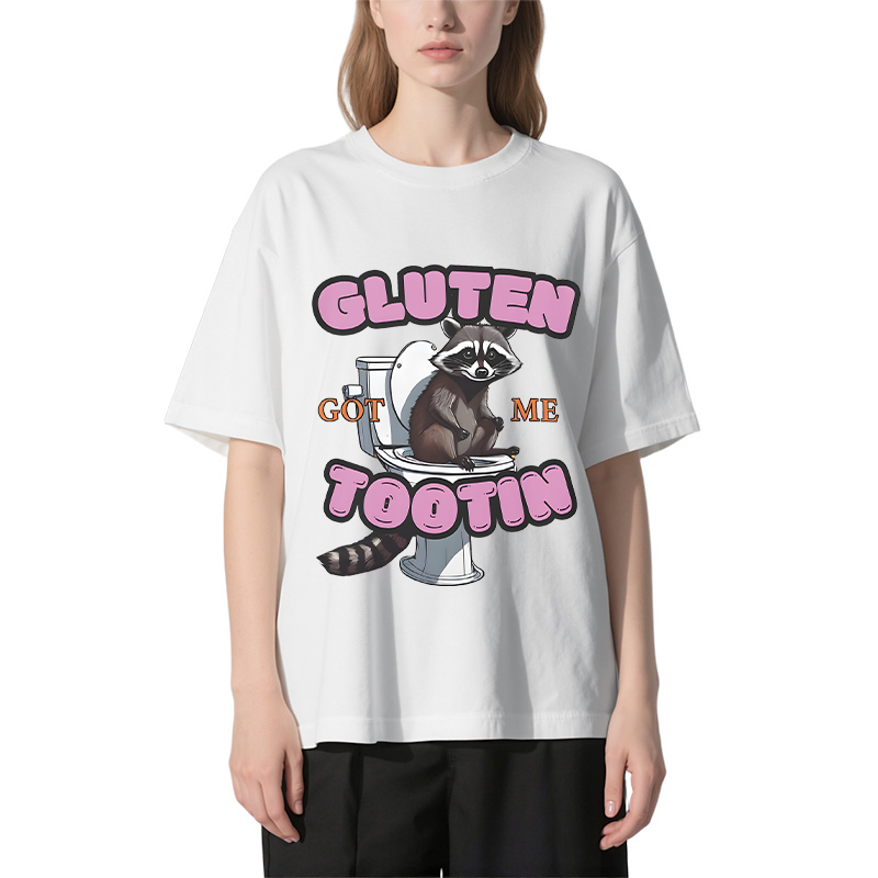 Tokyocanvas Gluten Got Me Tootin Raccoon Meme Classic T-Shirt