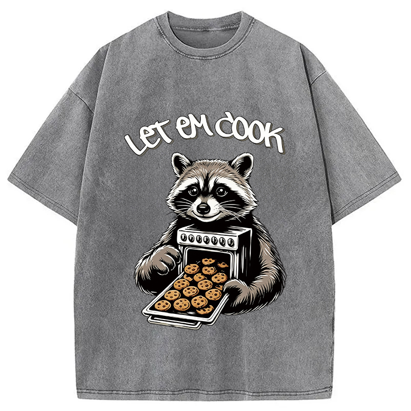 Tokyocanvas Let Em Cook Raccoon Washed T-Shirt