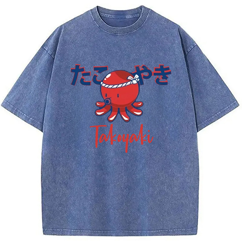 Tokyocanvas Japanese Traditional Takoyaki Washed T-Shirt