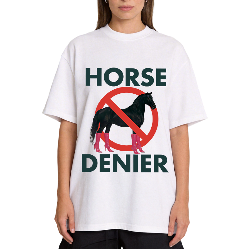 Tokyocanvas Funny High-Heel Noir Horse Denier Classic T-Shirt