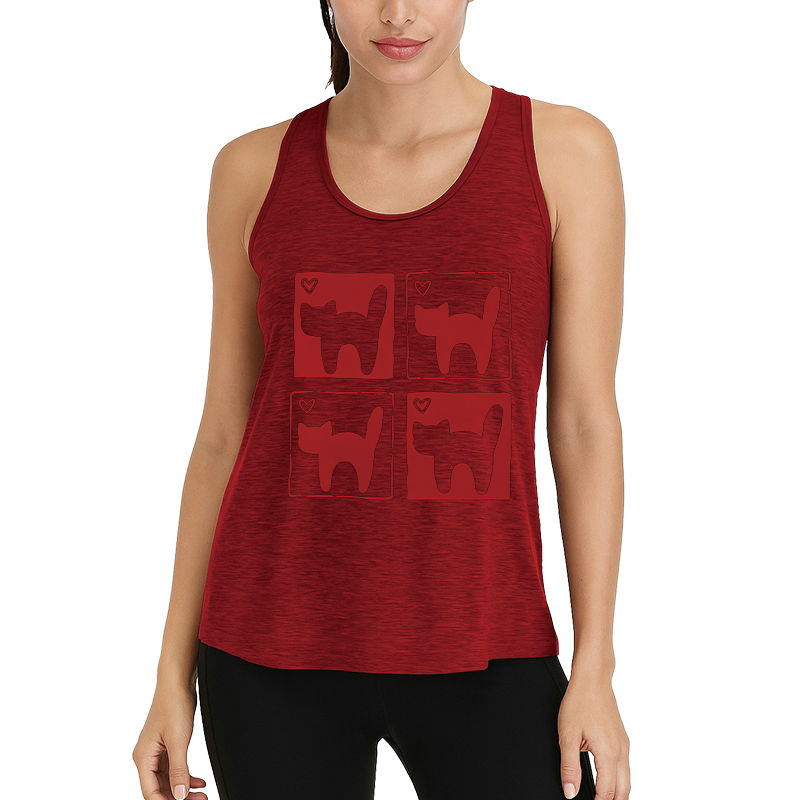 Tokyocanvas Cat Hearts Y2K Fitness Tank