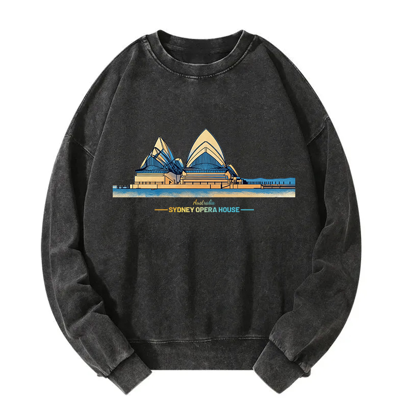 Tokyocanvas Sydney Opera House Washed Sweatshirt