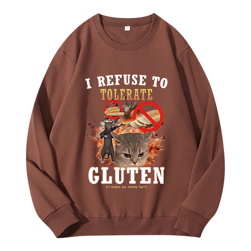 Tokyocanvas I Refuse to Tolerate Gluten Classic Sweatshirt
