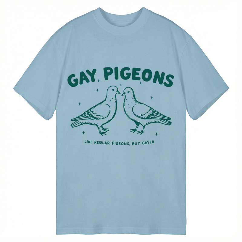 Tokyocanvas Gay Pigeons Funny LGBTQ Pride Classic T-Shirt