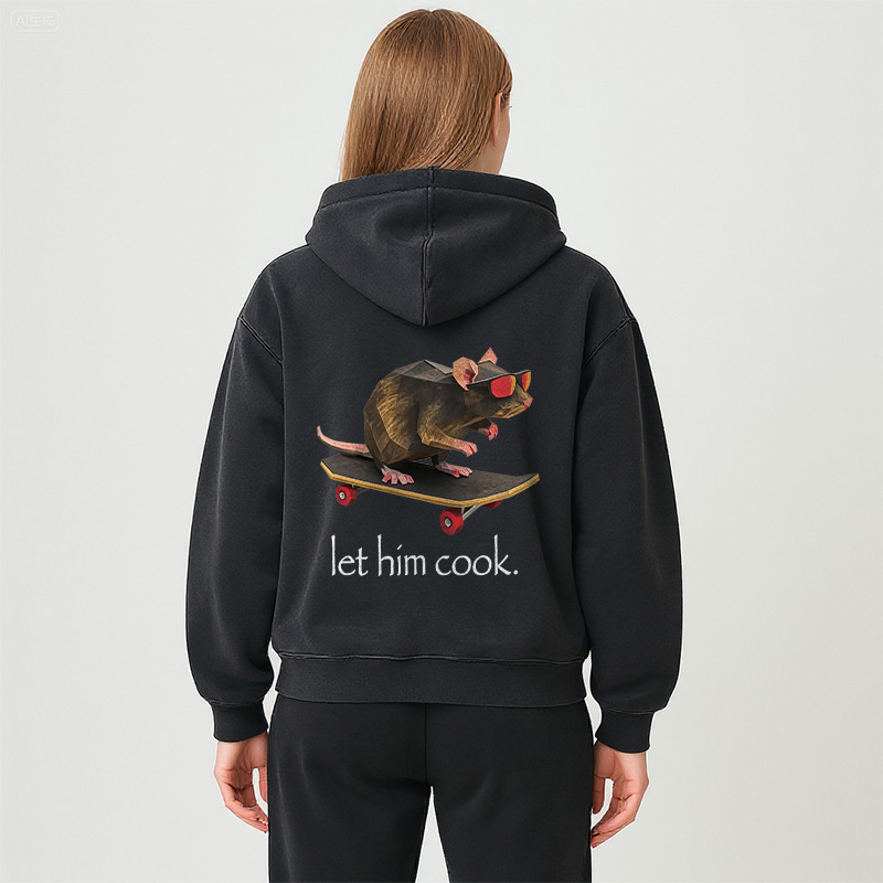 Tokyocanvas Rat Skateboard Cook Washed Zip Hoodie