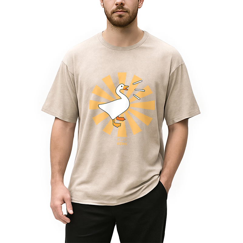 Tokyocanvas Honk Goose Japanese Washed T-Shirt