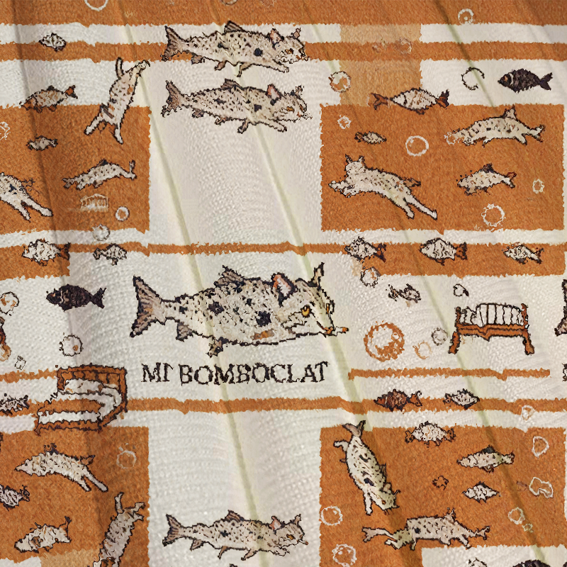 Tokyocanvas Bomboclat Fish Cat Meme Casual Ugly Sweatshirt