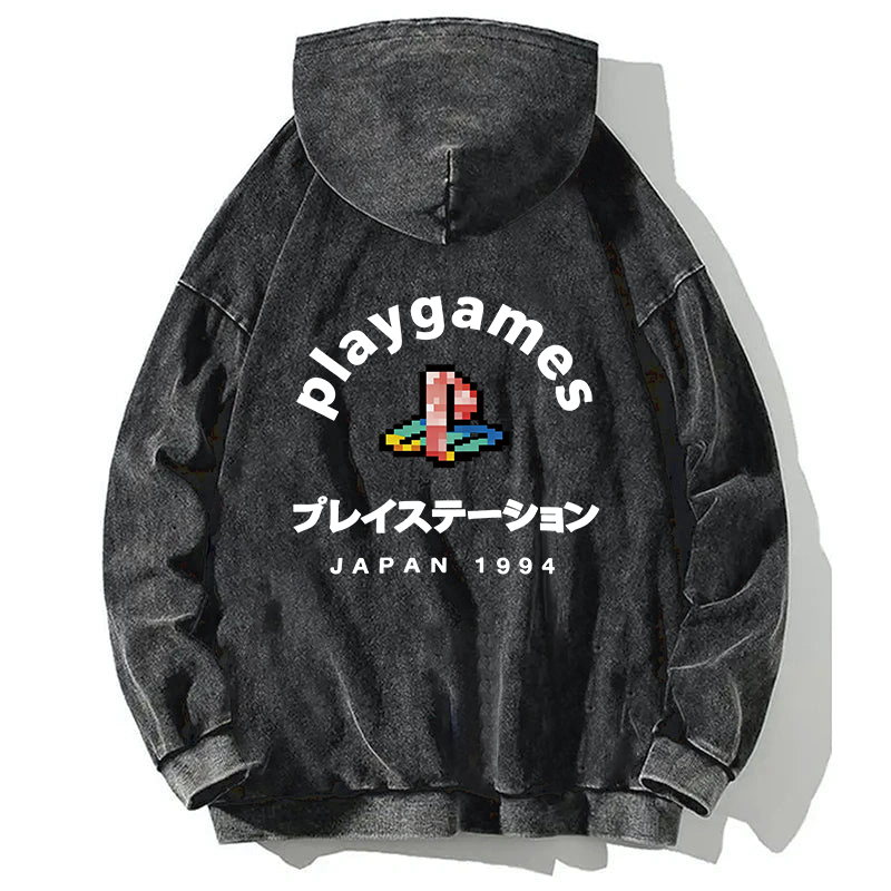Tokyocanvas Play Games Japan Back Washed Hoodie