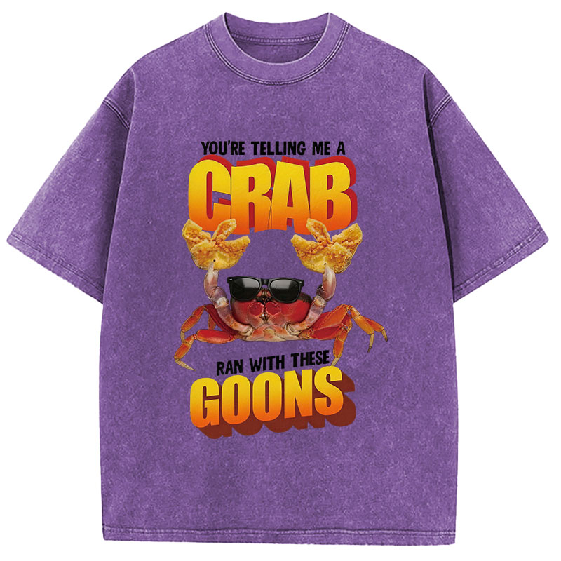 Tokyocanvas A Crab Ran With These Goons Washed T-Shirt