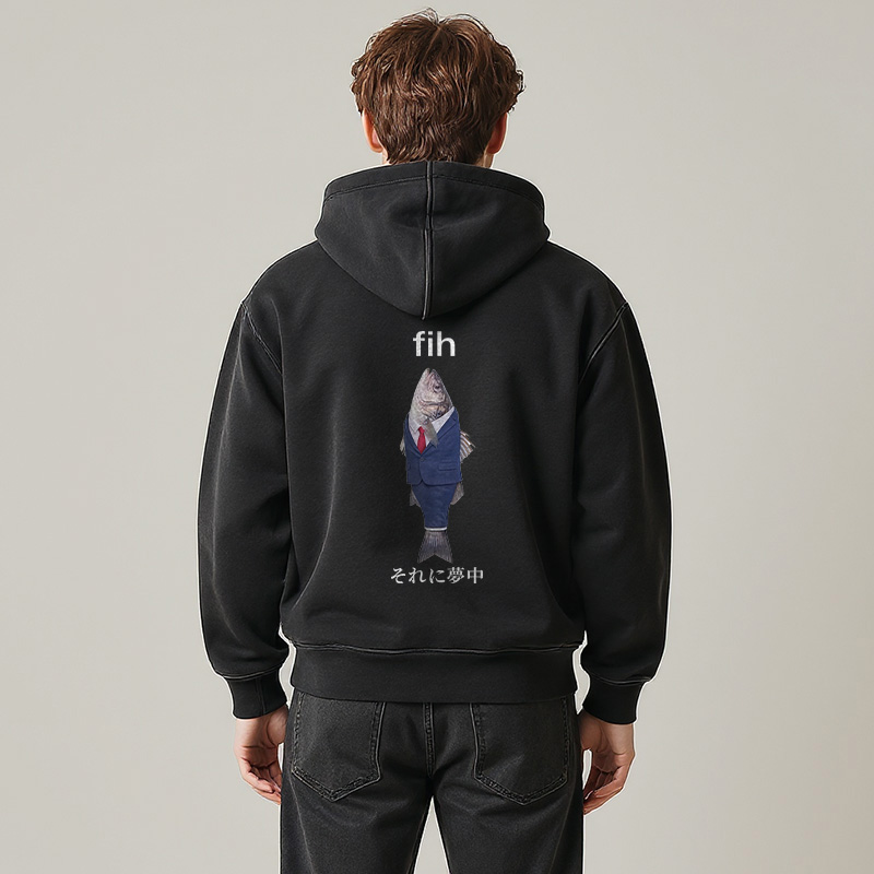 Tokyocanvas Stupid Fih Washed Zip Hoodie