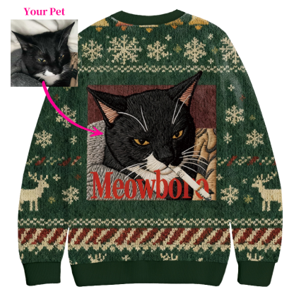 Tokyocanvas Green Custom Cigarette Christmas Ugly Sweatshirt