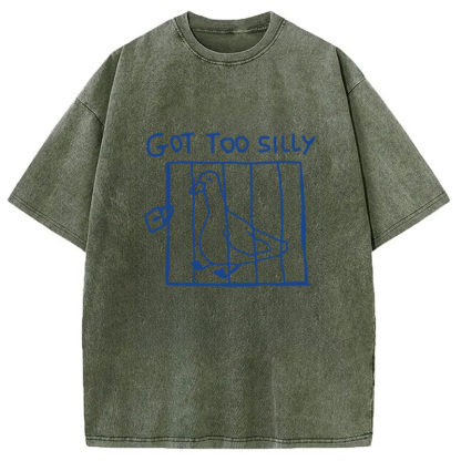 Tokyocanvas Got Too Silly Meme Washed T-Shirt