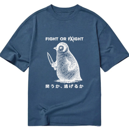 Tokyocanvas Funny Fight Or Flight Classic T-Shirt