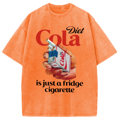 Tokyocanvas Diet Cola Is Just A Fridge Cigarette Washed T-Shirt