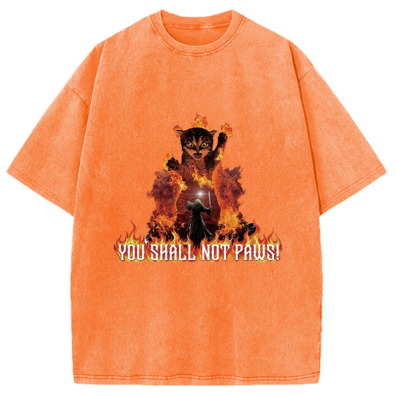 Tokyocanvas You Shall Not Paws! Washed T-Shirt