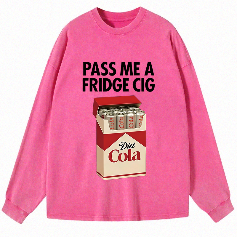 Tokyocanvas I Need A Diet Cola Long Sleeve Washed T-Shirt