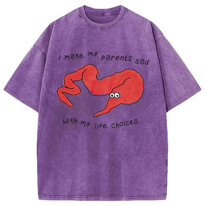 Tokyocanvas My Life Choices Meme Washed T-Shirt