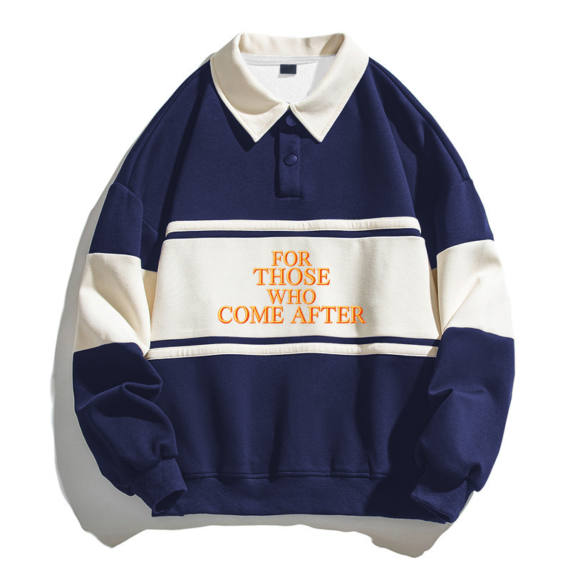 Tokyocanvas For Those Who Come After Polo Embroidered Sweatshirt