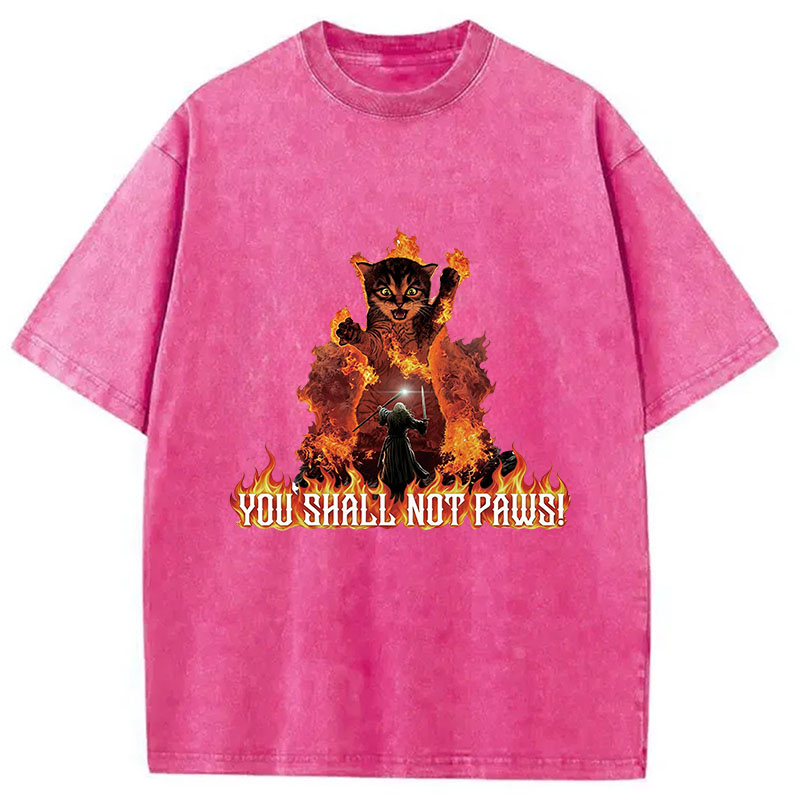 Tokyocanvas You Shall Not Paws! Washed T-Shirt