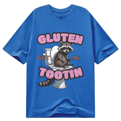 Tokyocanvas Gluten Got Me Tootin Raccoon Meme Classic T-Shirt