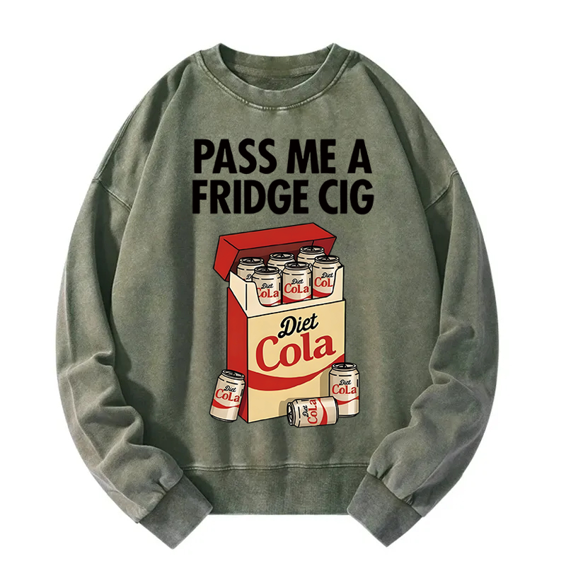 Tokyocanvas Diet Cola Cigarette Pack Washed Sweatshirt